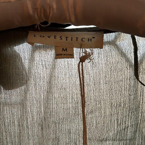 nwt LOVESTITCH Olive Green Floral Detail Romper Womens Size M - Picture 4 of 6